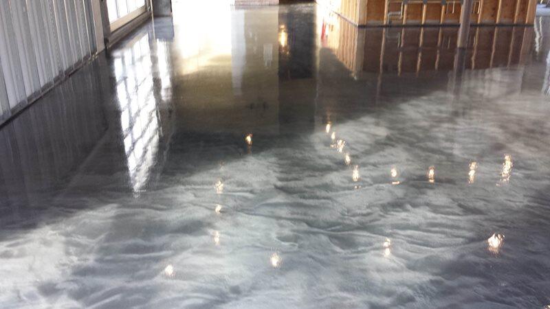 Metallic Epoxy project by Concrete Ideas Florida: Metallic epoxy garage floor with showroom-quality finish.