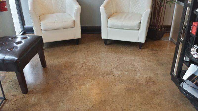 Stained Concrete project by Concrete Ideas Florida: Acid-stained concrete with natural color variation and protective finish.